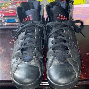 Black and pink Jordan’s